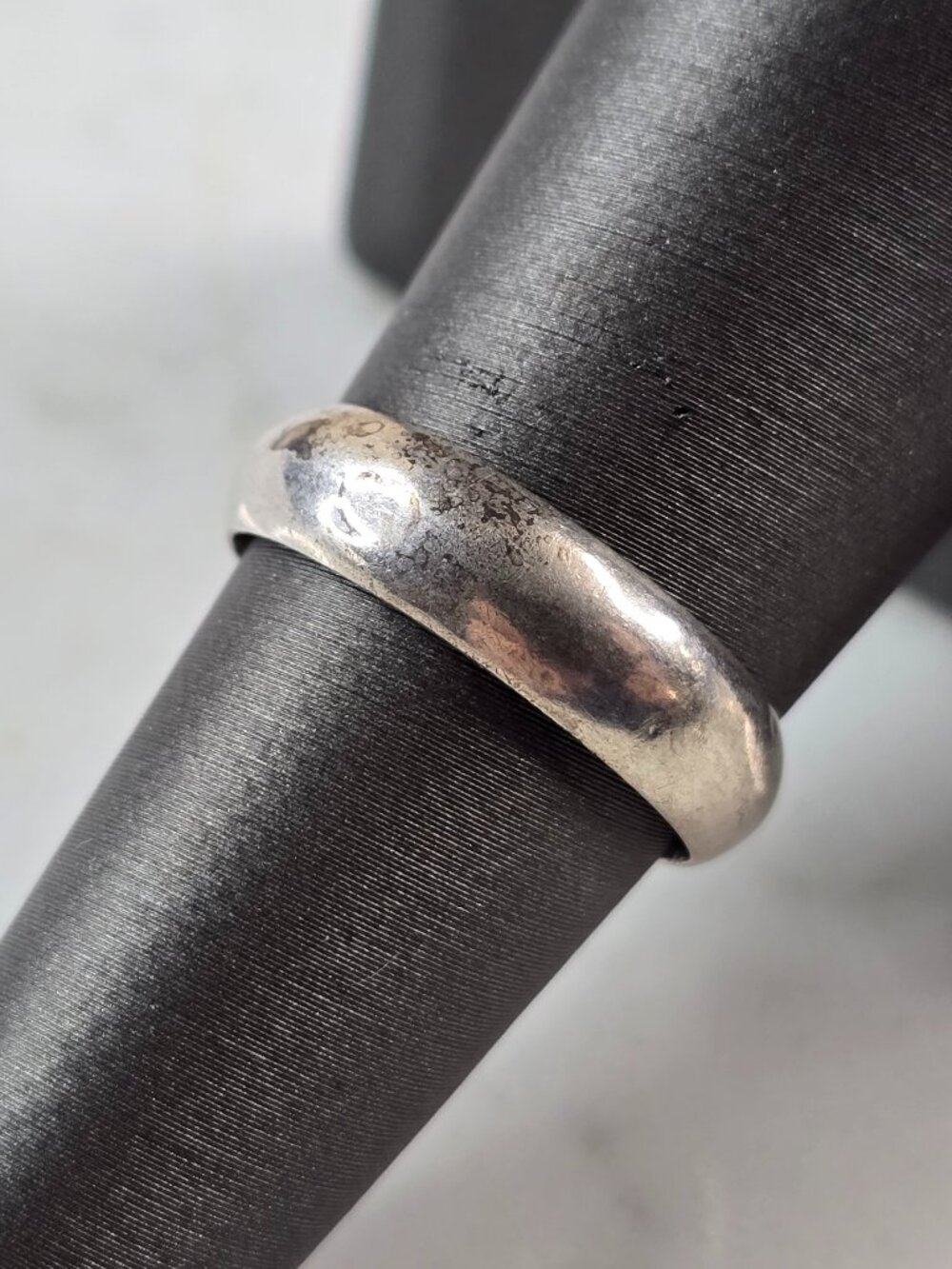 Womens Vintage Estate Sterling Silver Wedding Band Ring 1.3g E4010